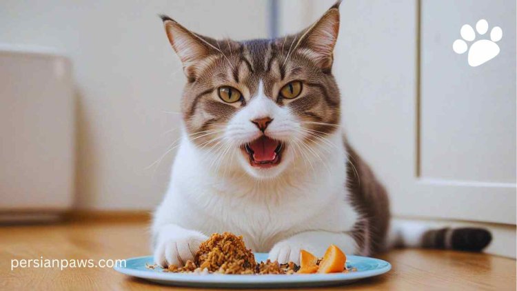 a cat eating